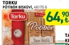 TORKU PÖTİBÖR BİSKÜVİ 4X175 G TORKU PÖTİBÖR BİSKÜVİ 4X175 G